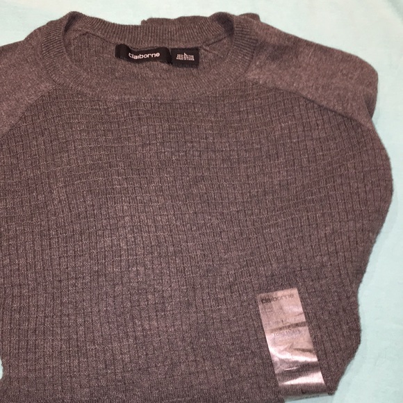 Claiborne gray sweater Sz Large!!! Charcoal - Picture 3 of 8